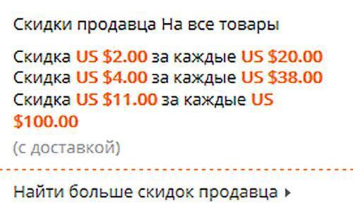 zniżki sprzedawcy na Aliexpress