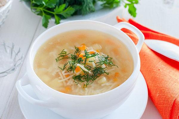 klassisk kyllingsuppe med nudler og poteter